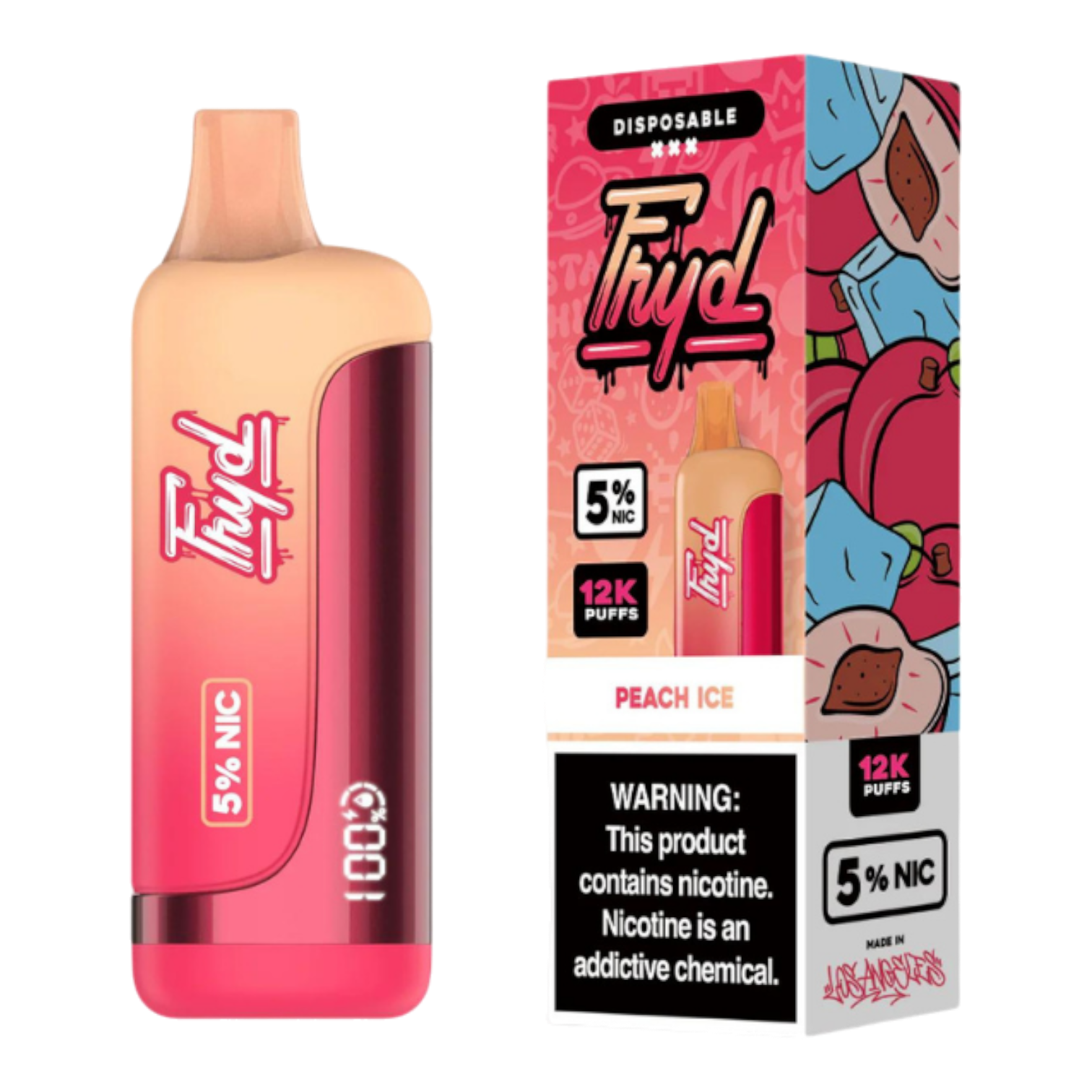 FRYD 12K Peach Ice Disposable Vape