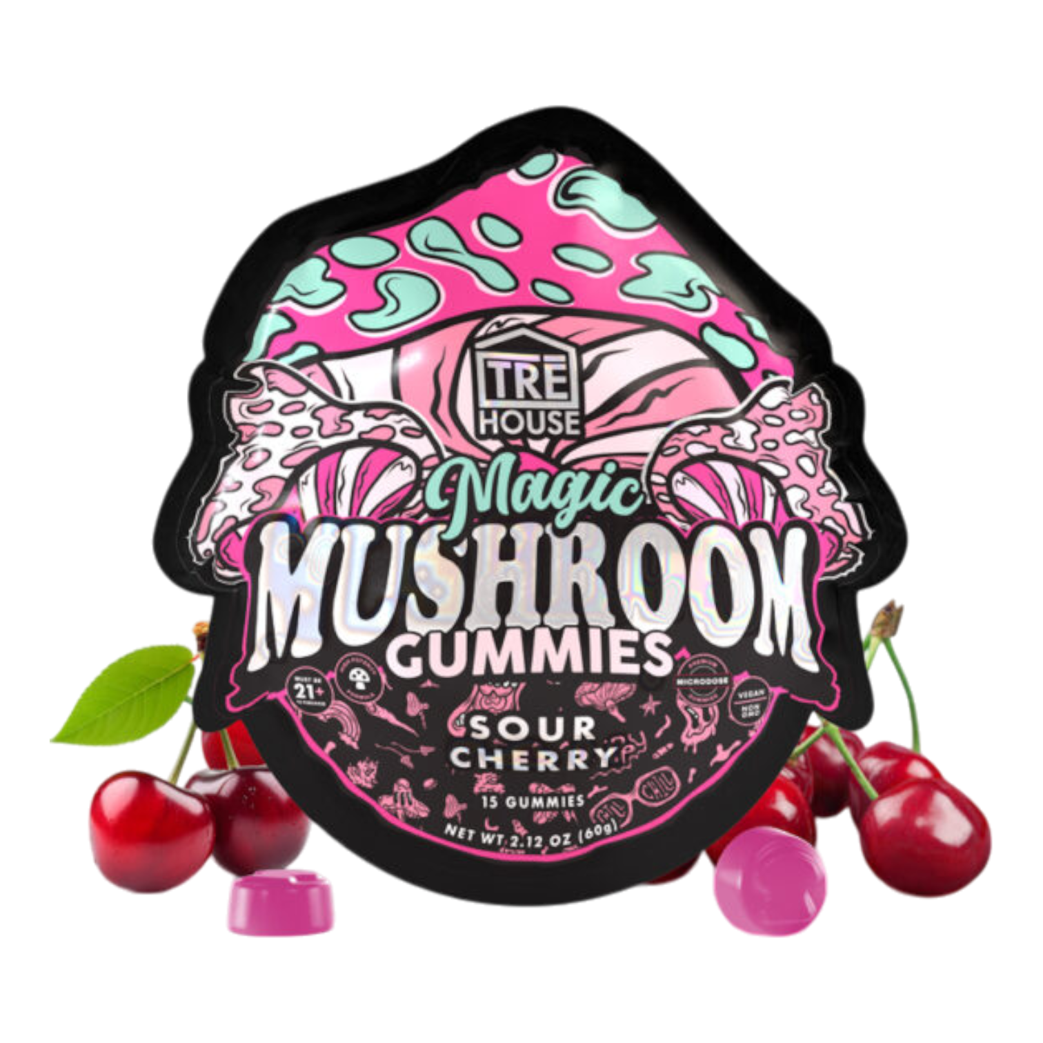 TRE House Magic Mushroom Gummies Sour Cherry