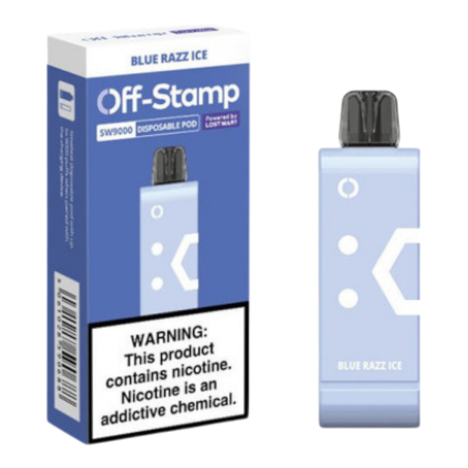 Off Stamp SW9000 Blue Razz Ice Disposable Pod