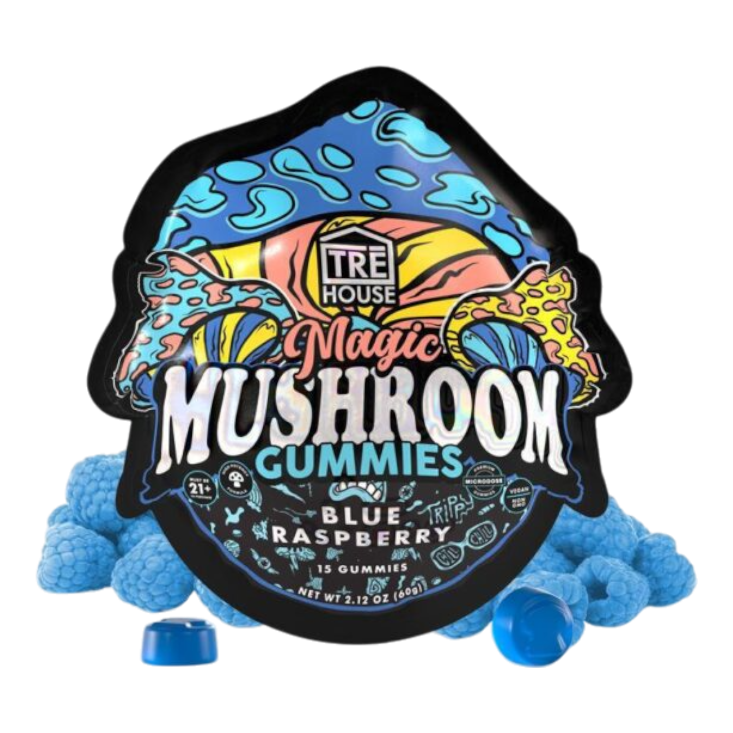 TRE House Magic Mushroom Gummies Blue Raspberry