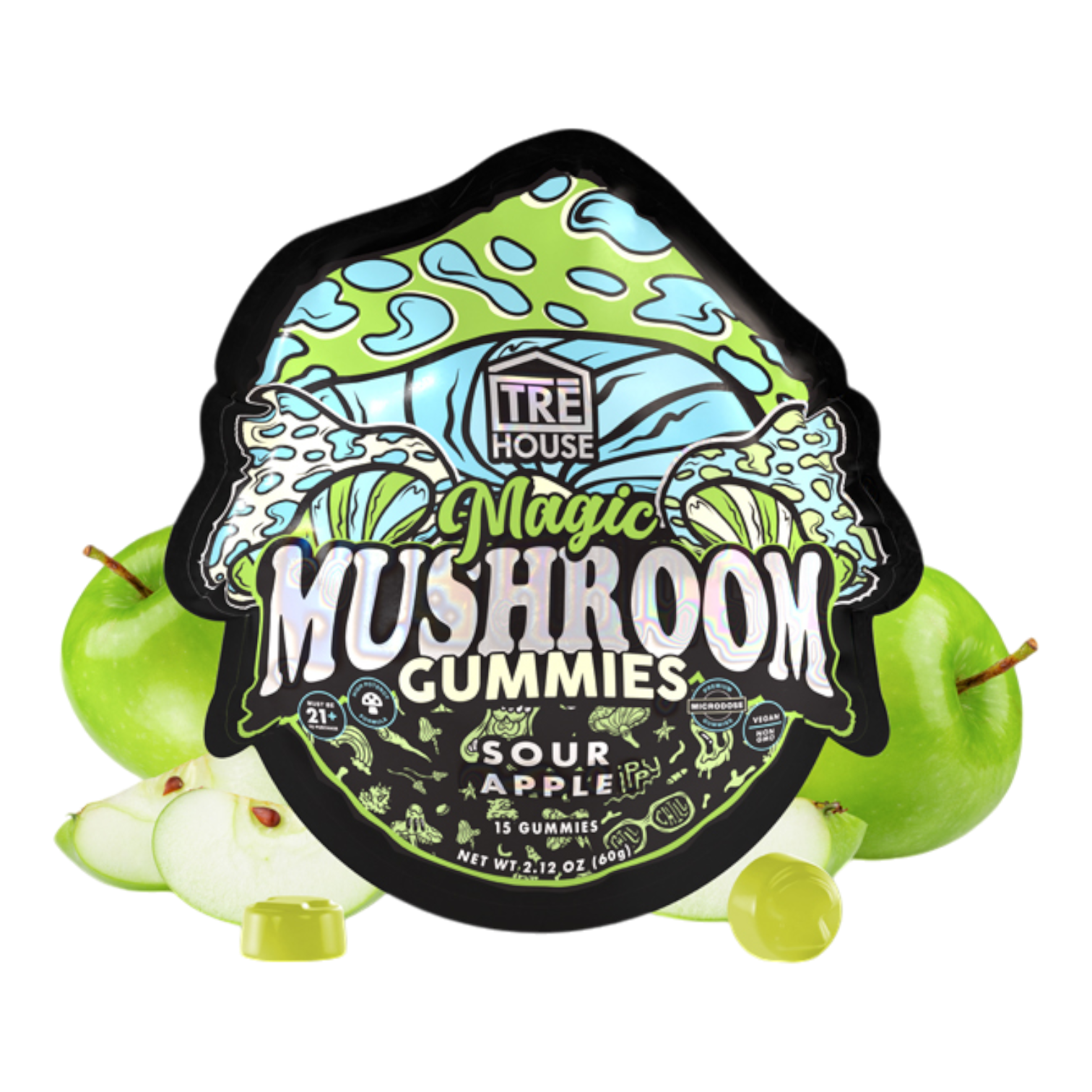 TRE House Magic Mushroom Gummies Sour Apple