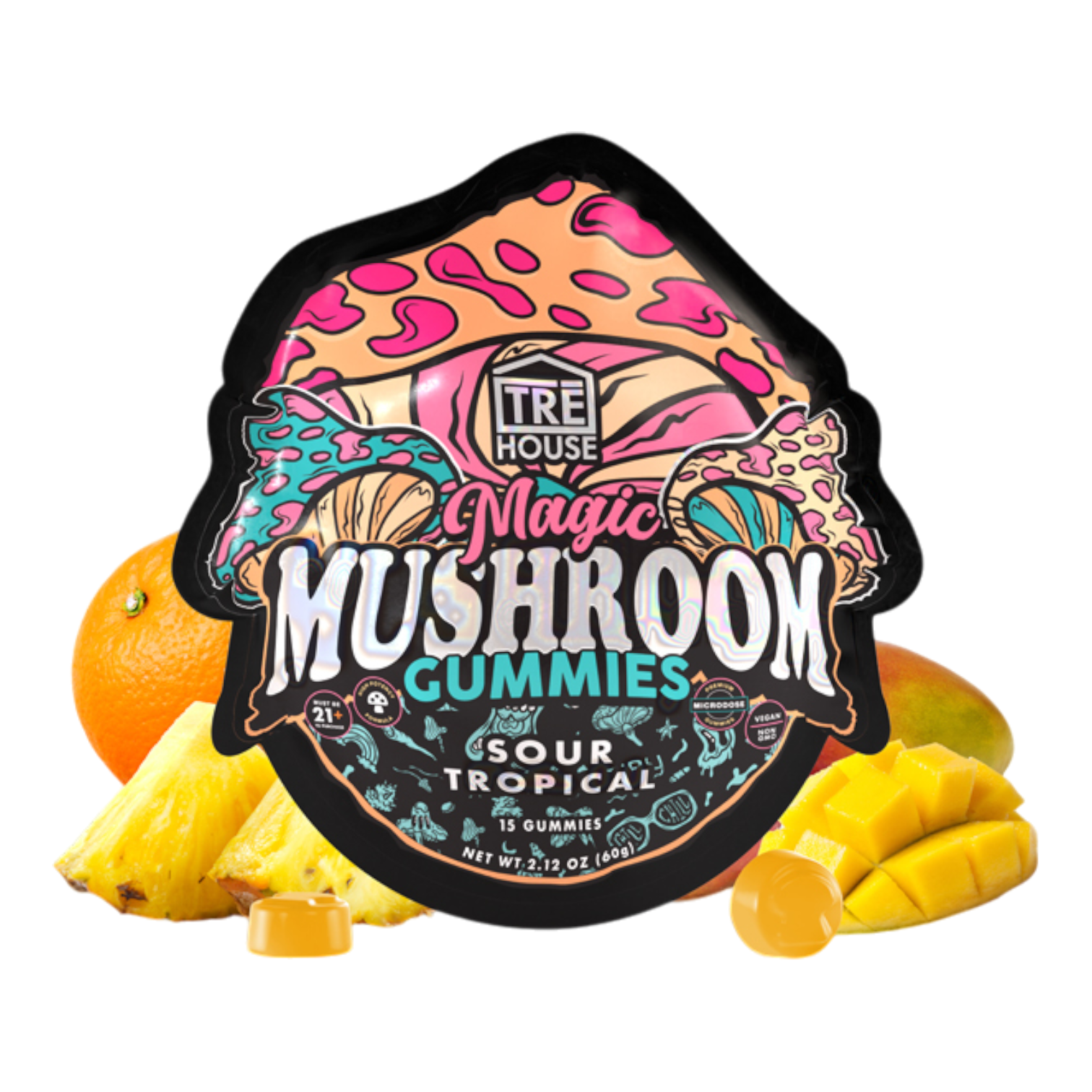 TRE House Magic Mushroom Gummies Sour Tropical