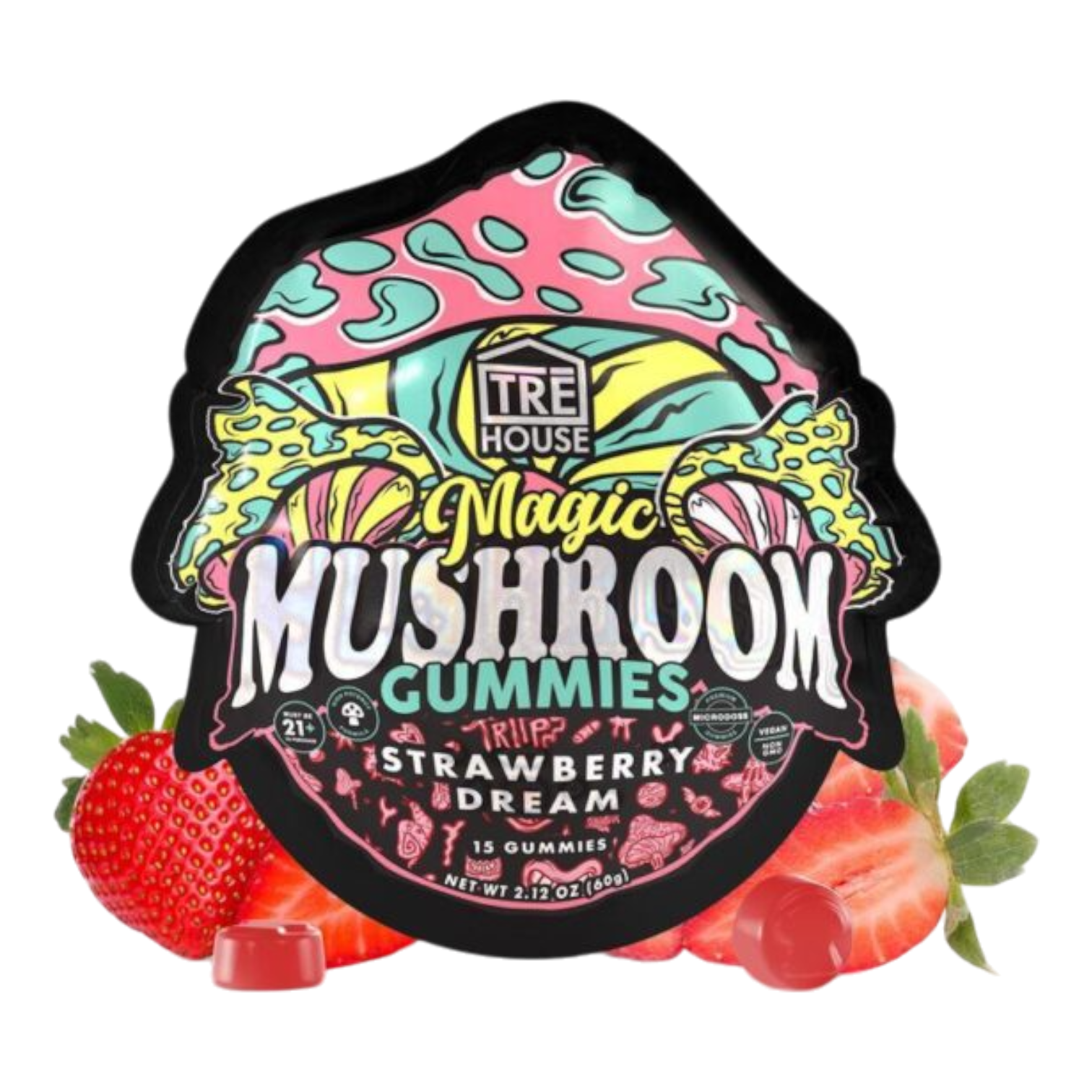 TRE House Magic Mushroom Gummies Strawberry Dream